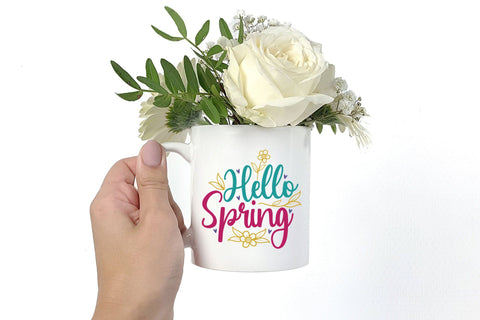 Spring SVG- Hello Spring- Quotes With Floral SVG CraftLabSVG 