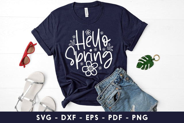 Spring SVG, Hello Spring, Quotes With Flowers SVG CraftLabSVG 