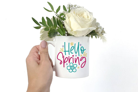 Spring SVG, Hello Spring, Quotes With Flowers SVG CraftLabSVG 