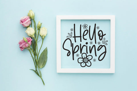 Spring SVG, Hello Spring, Quotes With Flowers SVG CraftLabSVG 