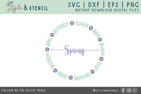 Spring SVG - Hello Spring SVG Style and Stencil 