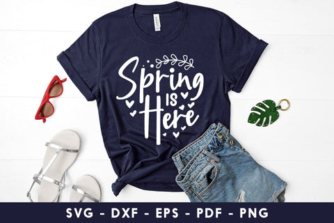 Spring SVG| Spring Is Here| Quotes With Floral SVG CraftLabSVG 
