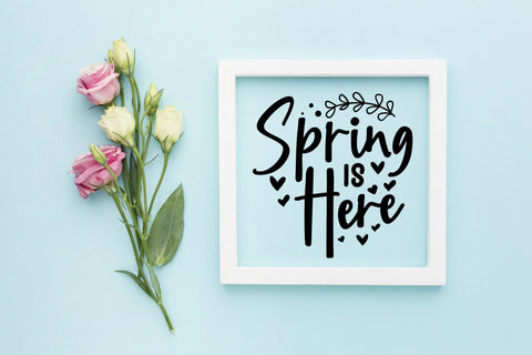 Spring SVG| Spring Is Here| Quotes With Floral SVG CraftLabSVG 