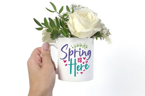 Spring SVG| Spring Is Here| Quotes With Floral SVG CraftLabSVG 
