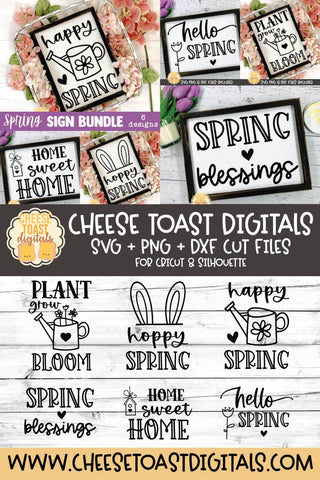 Spring SVG | Spring Sign SVG Bundle SVG Cheese Toast Digitals 