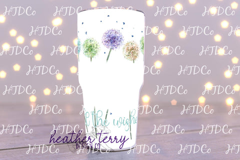 Spring svg, Spring sublimation, watercolor floral, Dandelion, All the Wishes, wishes png, bow the wishes, springtime svg, Sublimation Heather Terry Design Co. 