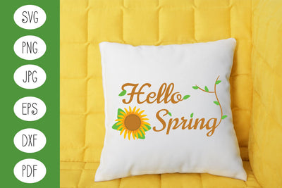 Spring SVG | Sunflower SVG | Hello Spring SVG | Easter SVG SVG Angel Lynne Designs 