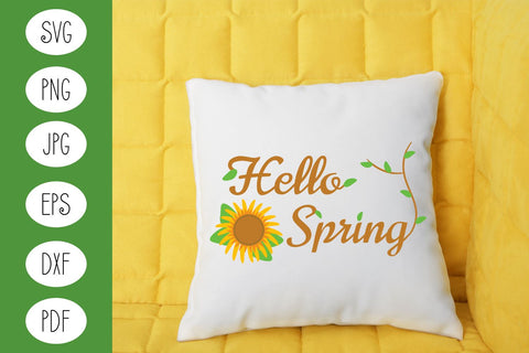 Spring SVG | Sunflower SVG | Hello Spring SVG | Easter SVG SVG Angel Lynne Designs 