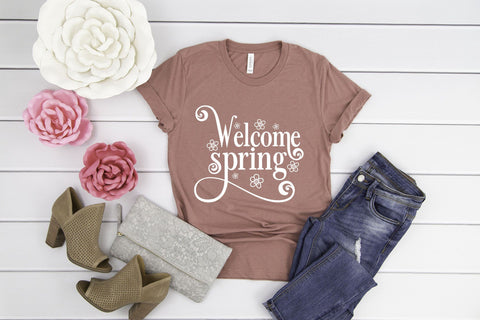 Spring SVG- Welcome Spring- Spring Flower SVG SVG CraftLabSVG 