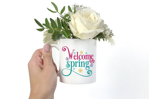 Spring SVG- Welcome Spring- Spring Flower SVG SVG CraftLabSVG 