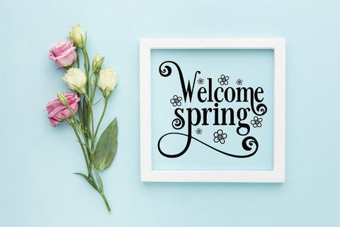 Spring SVG- Welcome Spring- Spring Flower SVG SVG CraftLabSVG 