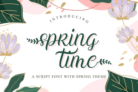 Spring Time Font love script 