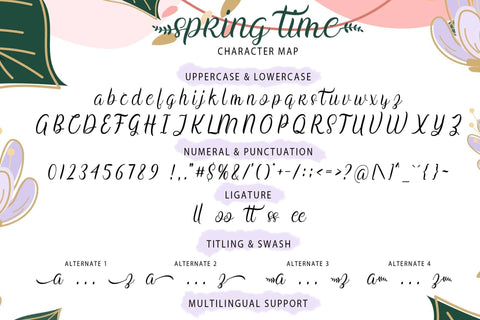 Spring Time Font love script 