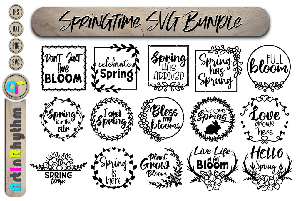Spring Time svg bundle - So Fontsy