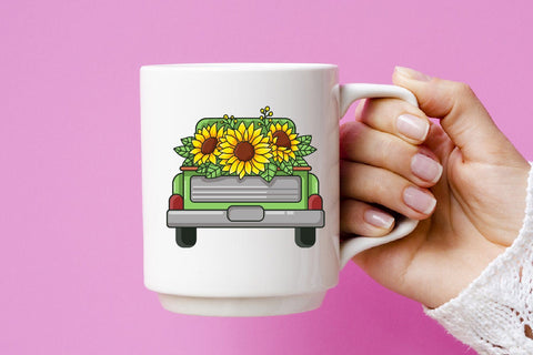 Spring Truck with Flowers Sublimation & svg cut file Sublimation dadan_pm 