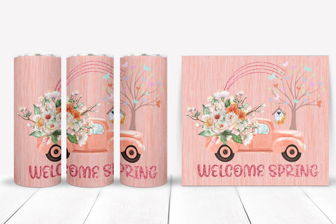 Spring Tumbler Sublimation I 20 Oz Spring Skinny Tumbler Sublimation Happy Printables Club 