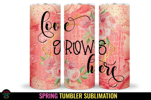 Spring Tumbler Sublimation I 20 Oz Spring Skinny Tumbler Sublimation Happy Printables Club 