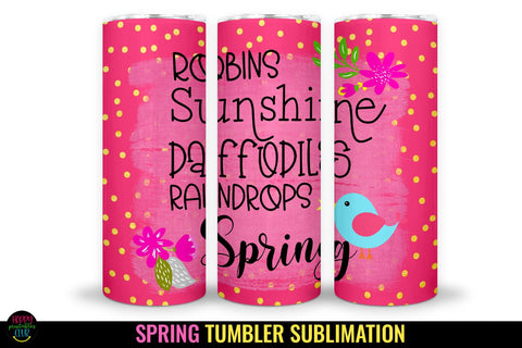 Spring Tumbler Sublimation I 20 Oz Spring Skinny Tumbler Sublimation Happy Printables Club 
