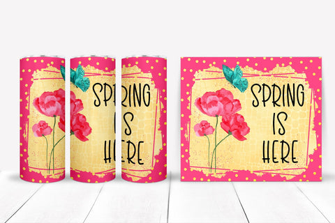 Spring Tumbler Sublimation I 20 Oz Spring Skinny Tumbler Sublimation Happy Printables Club 