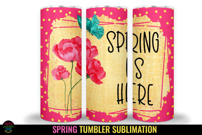 Spring Tumbler Sublimation I 20 Oz Spring Skinny Tumbler Sublimation Happy Printables Club 