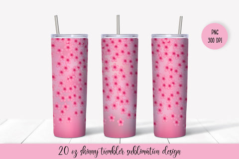 Spring Tumbler Sublimation Wrap. Floral Tumbler Design Sublimation LaBelezoka 