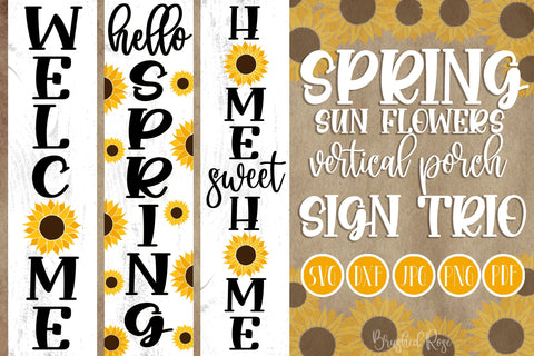 Spring vertical porch signs | Sunflower SVG SVG Brushed Rose 
