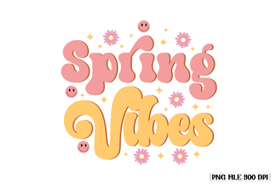 Spring Vibes-01 sublimation design Sublimation designmaster24 