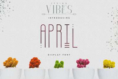 [Spring Vibes] April Display Font Font VPcreativeshop 