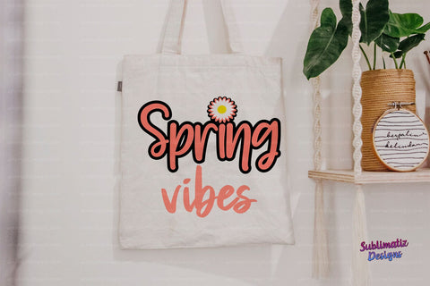 Spring Vibes PNG Sublimation Design LightCoral Sublimation Sublimatiz Designs 