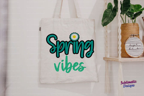 Spring Vibes PNG Sublimation Design Turquoise Sublimation Sublimatiz Designs 