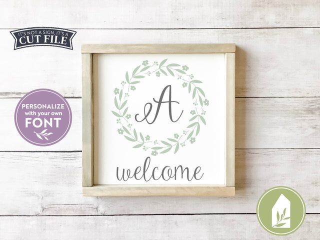 Spring Welcome SVG | Spring Wreath svg | Last Name Sign Design SVG LilleJuniper 