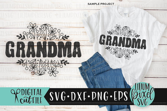 Spring Wildflowers Retro Grandma - Mother's Day SVG SVG Lilium Pixel SVG 