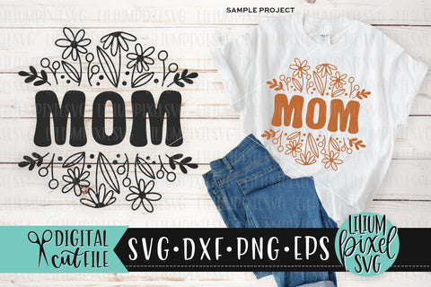 Spring Wildflowers Retro Mom - Mother's Day SVG SVG Lilium Pixel SVG 