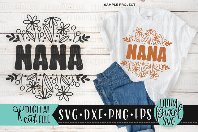 Spring Wildflowers Retro Nana - Mother's Day SVG SVG Lilium Pixel SVG 