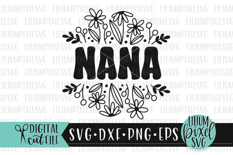 Spring Wildflowers Retro Nana - Mother's Day SVG SVG Lilium Pixel SVG 