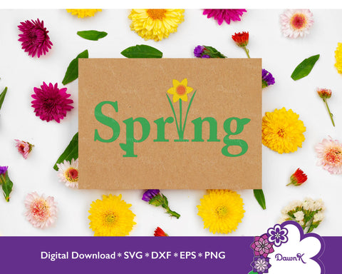 Spring with Daffodil - SVG Great for Mood Boards SVG DawnKDesigns 