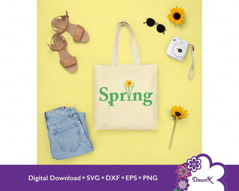 Spring with Daffodil - SVG Great for Mood Boards SVG DawnKDesigns 