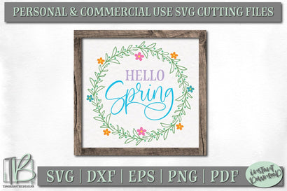 Spring Wood Sign SVG, Hello Spring SVG File SVG TB Designs 