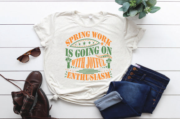 Spring work is going on with joyful enthusiasm SVG thesvgfactory 