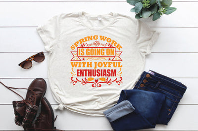 Spring work is going on with joyful enthusiasm SVG thesvgfactory 