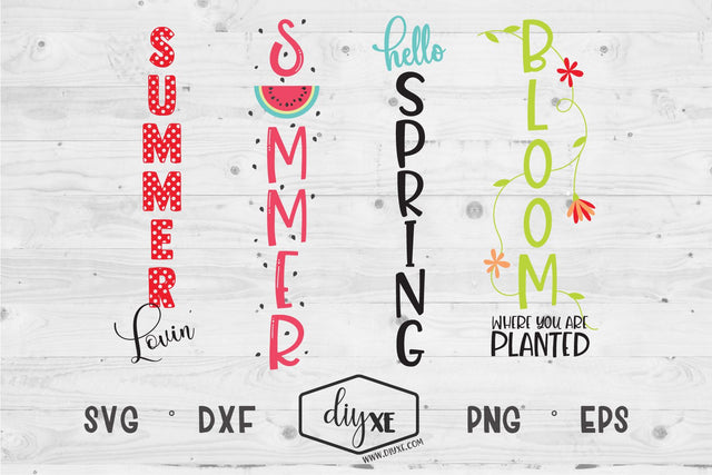 Spring/Summer Welcome Sign Bundle - A Collection Of Front Porch Sign SVG Cut Files SVG DIYxe Designs