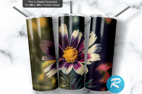 Springtime Flower 20 oz / 30 oz Tumbler PNG Sublimation Regulrcrative 