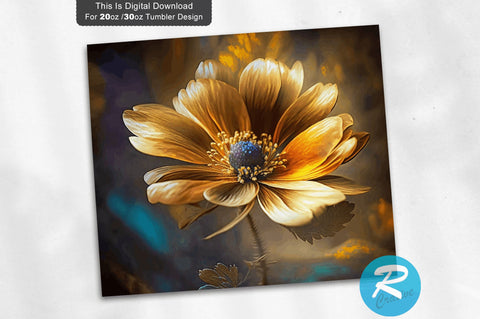 Springtime Flower Golden 20 oz / 30 oz Tumbler PNG Sublimation Regulrcrative 