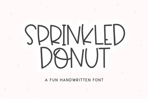 Sprinkled Donut - Cute Handwritten Font Font KA Designs 