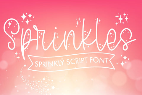 Sprinkles - Sprinkly Script Font With Doodles Font Freeling Design House 