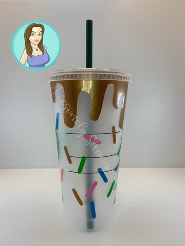 Sprinkles Tumbler Wrap ideal for Starbucks Tumblers SVG Awesomely Strange Designs 