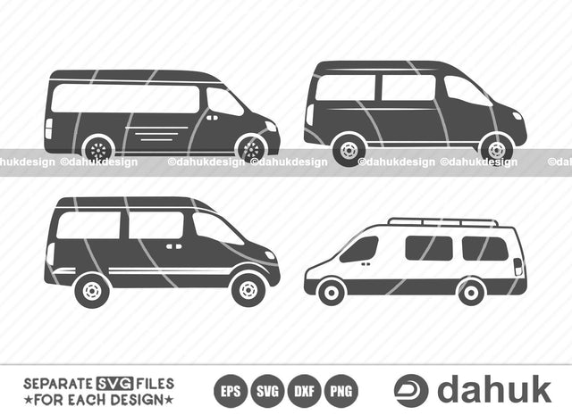 Sprinter Van Svg, Sprinter svg, Delivery Van Svg, Delivery Truck Svg, sprinter van vector, Cut file, for silhouette, svg, eps, dxf, png, clipart cricut design space, vinyl cut files SVG dahukdesign 