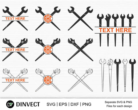 Spud Wrench SVG, Spud Wrench silhouette, tools svg, Ironworker SVG, Spud Wrench Split, Spud Wrench Logo, Spud Wrench Cricut Files, svg, eps SVG Dinvect 