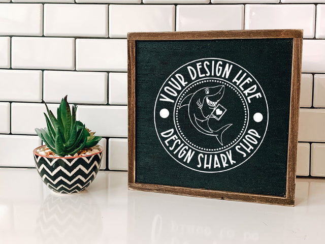 Square Chalkboard Mock UP Mock Up Photo Design Shark 