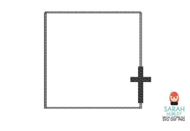 Square Cross Frame SVG Sarah Hurley 